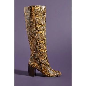 New Anthro Dolce Vita Cormac snake Knee high boots